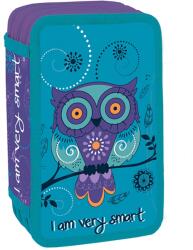 S-Cool Penar neechipat cu 3 fermoare S-COOL SC3301, Motiv Owl (SC3301) Penar