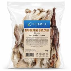 Petmex rabbit ears with fur - dog treat - 1kg