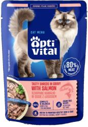  OPTIVITAL Tasty shreds in gravy with salmon - wet cat food - 85g