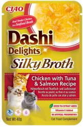 Inaba Foods CAT Dashi Delights Silky Broth Chicken with Tuna & Salmon - cat treat - 40g