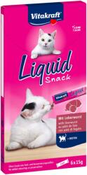 Vitakraft Liquid Snack Liver with biotin - a treat for cats - 6x15g