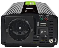 Green Cell PowerInverter LCD 12V 500W/10000W car inverter with display - pure sine wave
