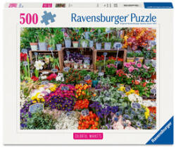 Ravensburger Puzzle 500 piese - Piața de flori în Franța (12001815) Puzzle