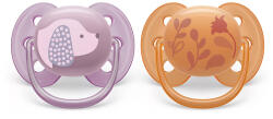 Philips Suzeta de joacă Premium ultra moale - fete - animale - 6-18 luni - 2 buc (14A0D9)