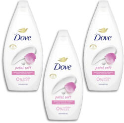 Dove Petal Soft krémtusfürdő (3x720 ml) + AJÁNDÉK neszesszer táska
