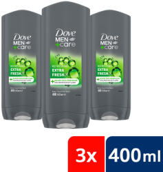 Dove Men + Care Extra Fresh tusfürdő (3x400 ml) + AJÁNDÉK neszesszer táska
