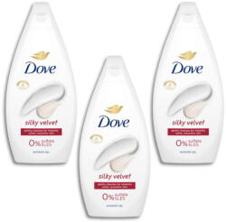 Dove Silky Velvet krémtusfürdő (3x720 ml) + AJÁNDÉK neszesszer táska