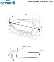 Cersanit Joanna New 160x95 cm jobbos