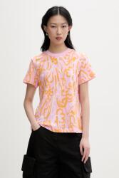 Marimekko női pamut póló - rózsaszín S - answear - 25 990 Ft