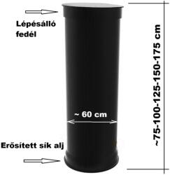  DN 600 HMX175 nem mászható vízóraakna, hegesztett műanyag PE. , lépésálló tetővel, 2 db gumicsatlakozóval