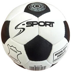 S-Sport Focilabda, futball labda, valódi bőr, 4-es méret - S-SPORT CLASSIC (SS7423)