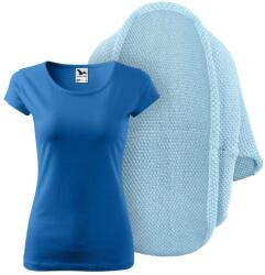 Bontis Set damă: Cardigan tricotat și tricou - Albastru ceresc / albastru azuriu | 2XL (set-L497/MAL122_8/azure_2XL)