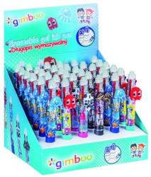  Zseléstoll display, törölhető, nyomógombos, négyszínű, "Gimboo", 4 különböző mintával (D557199) - tintasziget