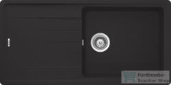 SCHOCK Element D-100L konyhai mosogatótálca CRISTALITE® Nero 1000 x 500 mm, gránit kompozit, fekete ELED100LNERO (ELED100LNERO)