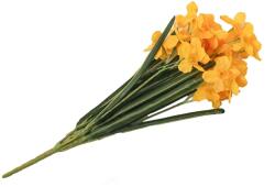  Művirág csokor, nárcisz, élénksárga (53cm)