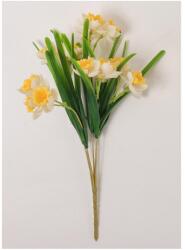  Művirág csokor, nárcisz, halványsárga (33cm)