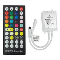 Ecolight LED szalag vezérlő RGB CCT 24A 288W 5-24V IR 40 gombos távirányítóval Ecolight (ECOAKC0208)