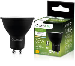 Lumileds LED GU10 PAR16 spot izzó 8W = 80W 800lm 4000K semleges fehér 120° fekete LUMILED (LUMLEDF6124)
