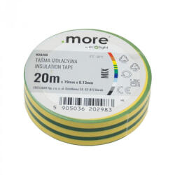 ECO Light Erős PVC szigetelőszalag 19mm x 0.13mm vegyes színek 20m 1db Ecolight (ECOKAB0220)