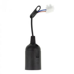 Ecolight Műanyag E27 szerelő foglalat építési használatra, kábellel fekete Ecolight (ECOAKC0308)