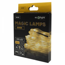 Ecolight Karácsonyi fényfüggöny 100LED 3000K meleg fehér 5V DC IP65 10m Ecolight (ECOCHO0040)
