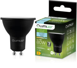 Lumileds LED GU10 PAR16 spot izzó 8W = 80W 800lm 6500K hideg fehér 120° fekete LUMILED (LUMLEDF6126)