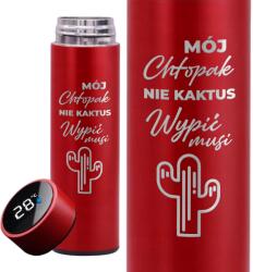 Style Couture Hőálló Bögre Piros Pároknak, Évfordulós Ajándék, Barát, Nem Kaktusz (Termos Czerwony Chłopak Nie Kaktus)