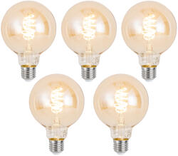 LUUMR 5 db Okos E27 Dimmelhető LED Izzó G95 Borostyán 4.9W 320lm 2500K (03316)