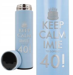 Style Couture Thermo Bögre Kék Születésnapi Ajándék Keep Calm Név Csak 40!