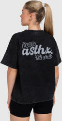 Iron Aesthetics Tricou oversized damă Iron Aesthetics Fit club, washed black: Neagră XS (P3152A16954)