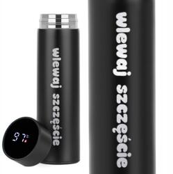 Funandstyle Thermo bögre Termosz Fekete Öntsd Bele A Boldogságot Led kijelző Ajándék