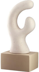  Bézs színű modern kerámia design szobor, szürke színű pöttyözéssel - 26 cm (58540 - B)
