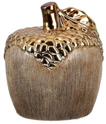  „Lausanne exkluzív matt fa hatású barna és fényes bronz színekben pompázó modern alma szobor - 16cm (33005-alma)