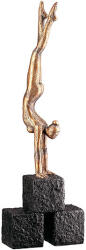  Antikolt hatású bronz színű tornászt formázó szobor - 29cm (58135)