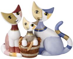  Macska család, porcelán szobor - 13, 5 cm (31400751)