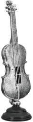  Nagy méretű ezüst színű gyönyörű hegedű asztali szobor - 37cm (57957-A)