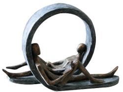 GILDE Handwerk „Auszeit bronz színű szobor - 29, 5 cm (79291)