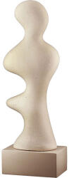  Nagy méretű bézs színű modern kerámia design szobor szürke színű pöttyözéssel - 42 cm (58541 - A)