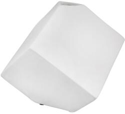 „Würfel kocka formájú, fehér, kerámia váza - 20 cm (56517)