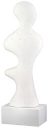  Nagy méretű fehér színű modern kerámia design szobor szürke színű pöttyözéssel - 42 cm (58541-B)