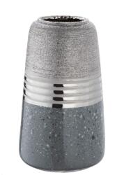  Modern elegancia szürke-ezüst kerámia váza - 25 cm (47266)