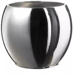  Fényes króm hatású modern kaspó 18cm (192303)