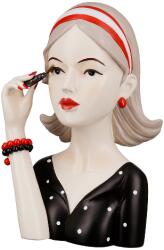  „Lady mit Wimperntusche műgyanta szobor - 26 cm (37718)