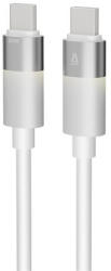 AVAX Töltőkábel, USB-C - USB-C, 60W, 1 m, AVAX "CB316 Glowy", fehér (AVAX_CB316)