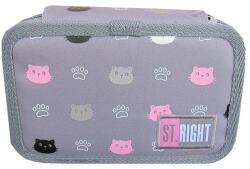 St. Majewski Penar echipat 3 fermoare, Majewski, Gama St. Right, Colectia Kitty Paw 2026, PC-05, 20x13x6 cm (5903235301049) Penar