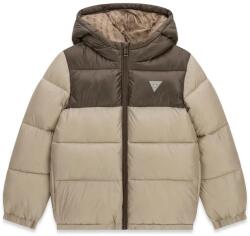 GUESS Зимно яке за момче в бежово и кафяво и лого Guess