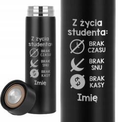  Thermo Bögre Fekete Termosz Egyetemi Kávé Tea Diák Életéből (Termos Z Życia Studenta Czarny)