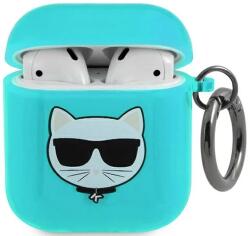 Karl Lagerfeld Husă Karl Lagerfeld KLA2UCHFL pentru AirPods, albastră Choupette (KLA2UCHFL)