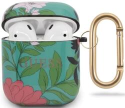 Guess Husă Guess GUACA2TPUBKFL01 pentru AirPods, verde, N. 1 Flower Collection (GUACA2TPUBKFL01)