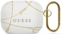 Guess GUACAPTPUCHWH husă pentru AirPods Pro albă, Gold Chain Collection (GUACAPTPUCHWH)